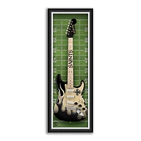 New Orleans Saints 14" x 37" Framed Electric Guitar Print