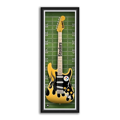Pittsburgh Steelers 14" x 37" Framed Electric Guitar Print