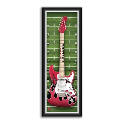 Atlanta Falcons 14" x 37" Framed Electric Guitar Print