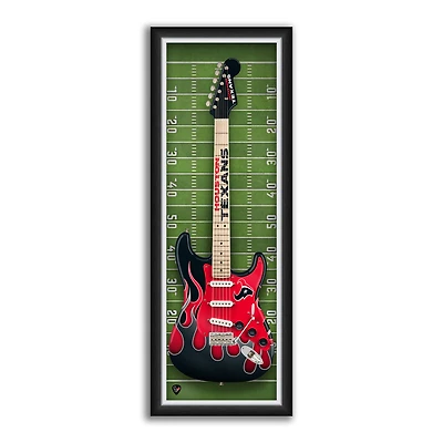 Houston Texans 14" x 37" Framed Electric Guitar Print