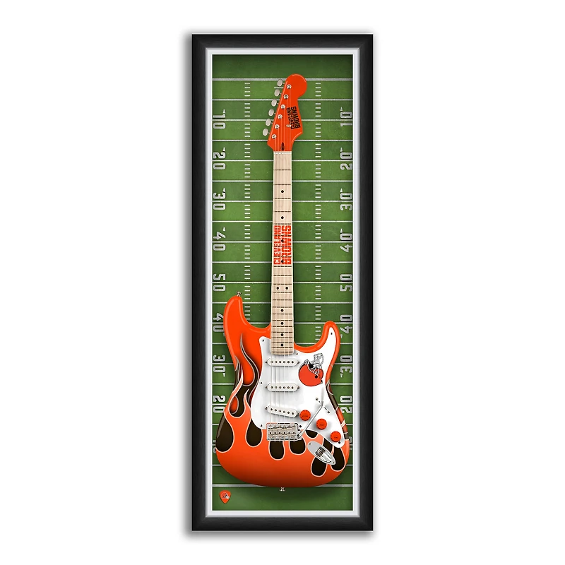 Cleveland Browns 14" x 37" Framed Electric Guitar Print