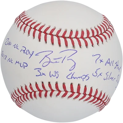 Buster Posey San Francisco Giants Autographed Baseball with Multiple Inscriptions - Limited Edition of 10