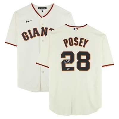 Buster Posey San Francisco Giants Autographed Cream Nike Replica Jersey
