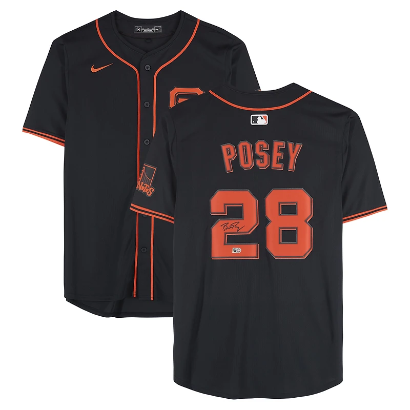 Buster Posey San Francisco Giants Autographed Black Nike Replica Jersey