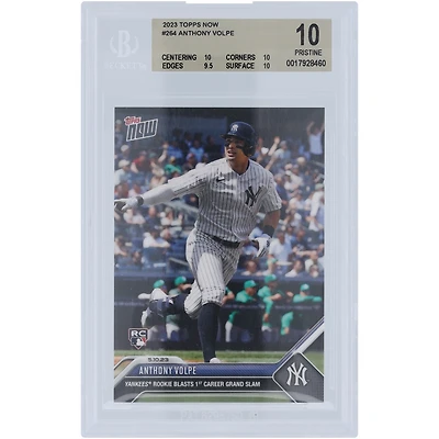 Anthony Volpe New York Yankees 2023 Topps Now Blasts 1st Career Grand Slam 05.10.23 #264 BGS Authenticated 10 Rookie Card - 10,10,9.5,10 Subgrades