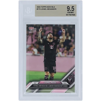 Lionel Messi Inter Miami CF 2024 Topps Now Bags MLS MVP Honor #173 BGS Authenticated 9.5 Card