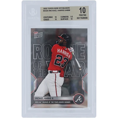 Michael Harris Atlanta Braves 2022 Topps Now 2022 NL Rookie of The Year Award Winner 11.14.2022 #OS-35 BGS Authenticated 10 Card - 10,9.5,10,10 Subgrades
