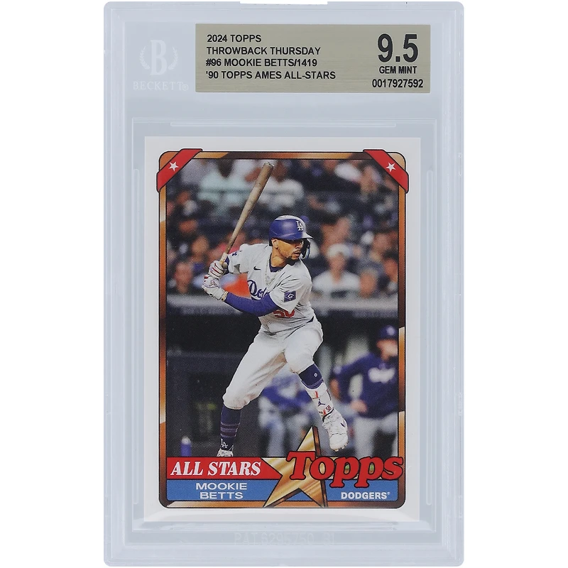 Mookie Betts Los Angeles Dodgers 2024 Topps TBT 90 Topps Ames All-Stars #96 BGS Authenticated 9.5 Card