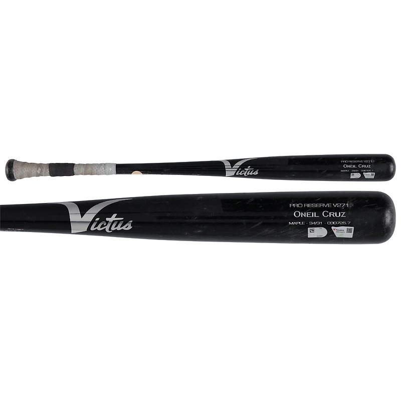 Oneil Cruz Pittsburgh Pirates Game-Used Black Victus Broken Bat vs. Washington Nationals on April 16, 2025
