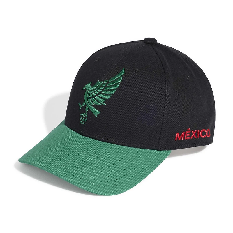 Unisex adidas Black/Green Mexico National Team Eagle Baseball Adjustable Hat
