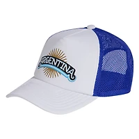 Unisex adidas White/Blue Argentina National Team Adjustable Trucker Hat