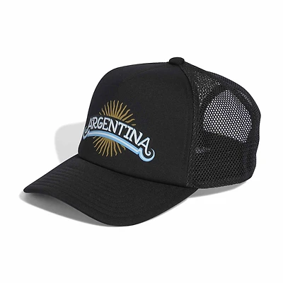 Unisex adidas Black Argentina National Team Trucker Adjustable Hat
