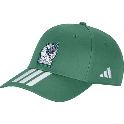 Unisex adidas Green Mexico National Team 3 Stripes Baseball Adjustable Hat