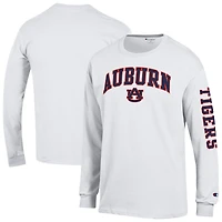 Men's Champion  White Auburn Tigers Arch Over Logo 2-Hit Long Sleeve T-Shirt