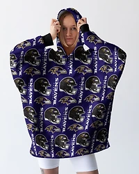 Pegasus Baltimore Ravens Homefield Repeat Logo Wearable Hooded Blanket