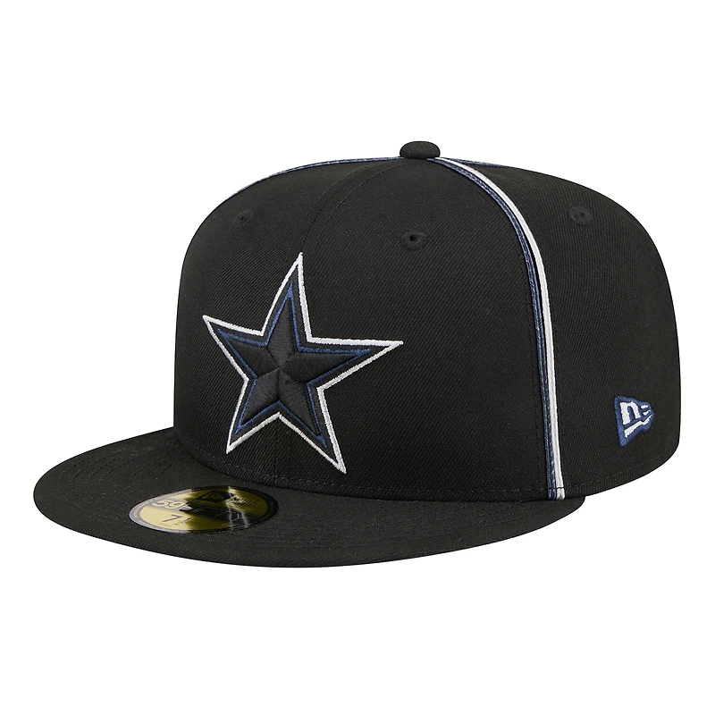 Men's New Era Black Dallas Cowboys Soutache 59FIFTY Fitted Hat