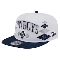 Men's New Era  White Dallas Cowboys Argyle 19TWENTY Adjustable Hat