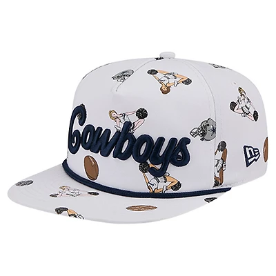 Men's New Era  White Dallas Cowboys Team Cheer 19TWENTY Adjustable Hat