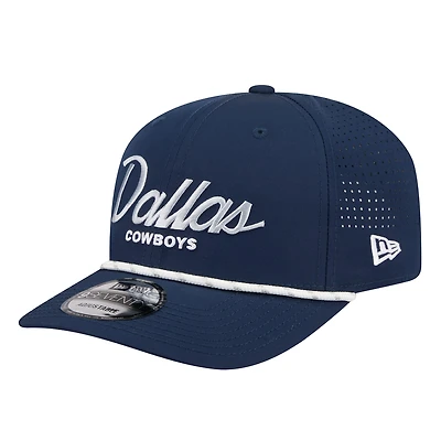 Men's New Era Navy Dallas Cowboys Script 9SEVENTY Adjustable Hat
