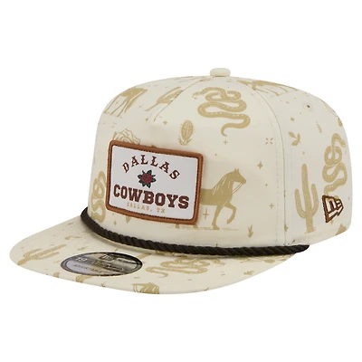 Men's New Era  Cream Dallas Cowboys Desert Rose 19TWENTY Adjustable Hat