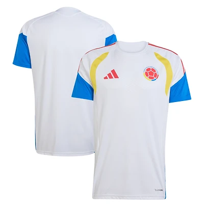 Men's adidas White Colombia National Team FIFA x World Cup 2026 Tiro Away Training Jersey