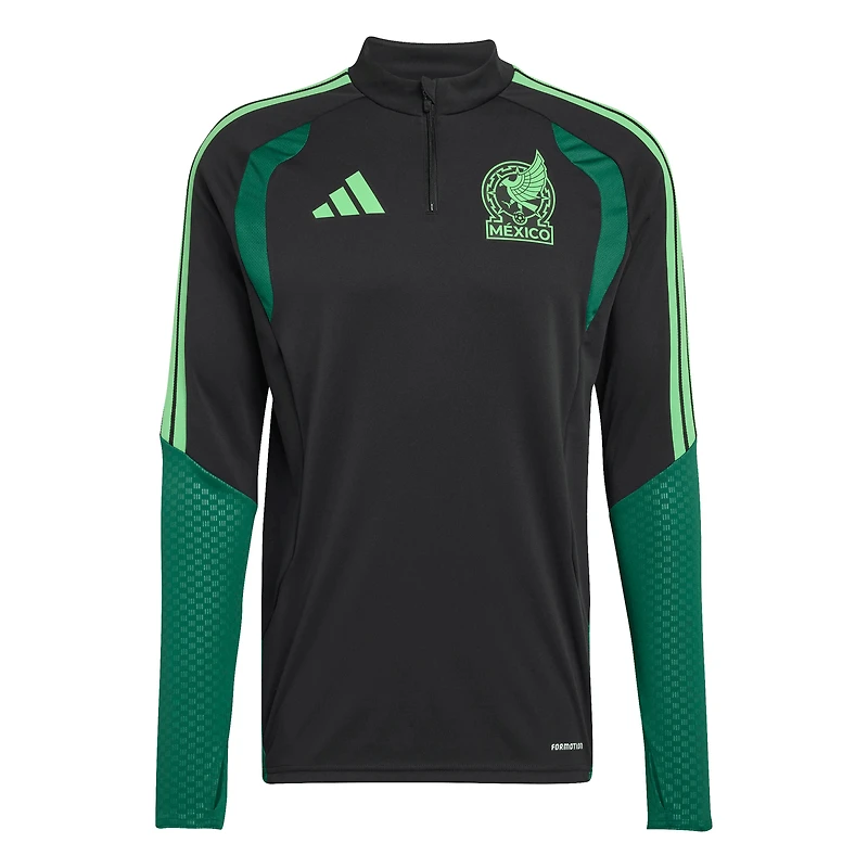Men's adidas Black Mexico National Team 2026 Tiro Quarter-Zip Training Top