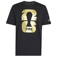 Men's adidas Black 2026 FIFA World Cup Official Emblem T-Shirt