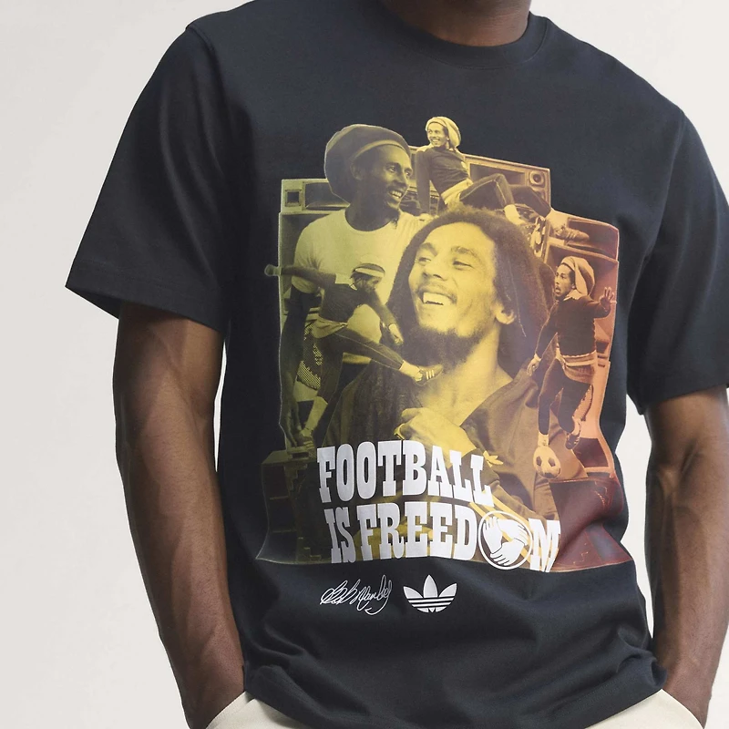 Men's adidas x Bob Marley Black Jamaica National Team Originals T-Shirt