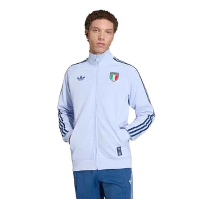 Men's adidas Light Blue Italy National Team Originals Full-Zip Track Jacket