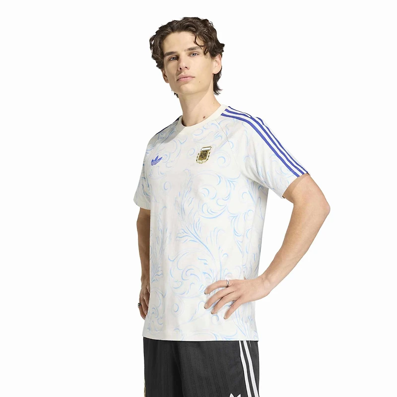 Men's adidas White Argentina National Team All Over Printed T-Shirt
