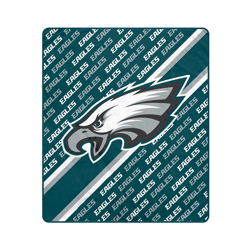 Pegasus Philadelphia Eagles 50" x 60" Diagonal Lined Wordmark Ultra Soft Blanket