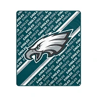 Pegasus Philadelphia Eagles 50" x 60" Diagonal Lined Wordmark Ultra Soft Blanket