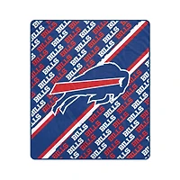 Pegasus Buffalo Bills 50" x 60" Diagonal Lined Wordmark Ultra Soft Blanket