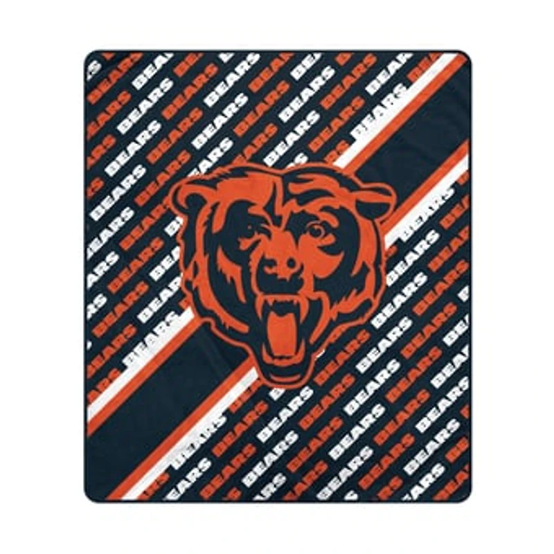 Pegasus Chicago Bears 60" x 70" Diagonal Lined Wordmark Ultra Soft Blanket