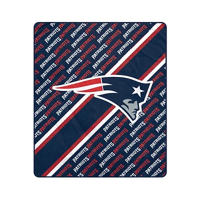 Pegasus New England Patriots 60" x 70" Diagonal Lined Wordmark Ultra Soft Blanket