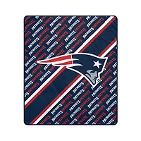 Pegasus New England Patriots 60" x 70" Diagonal Lined Wordmark Ultra Soft Blanket
