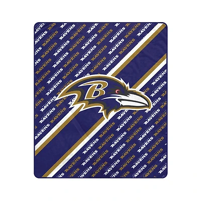 Pegasus Baltimore Ravens 50" x 60" Diagonal Lined Wordmark Ultra Soft Blanket