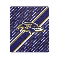Pegasus Baltimore Ravens 50" x 60" Diagonal Lined Wordmark Ultra Soft Blanket