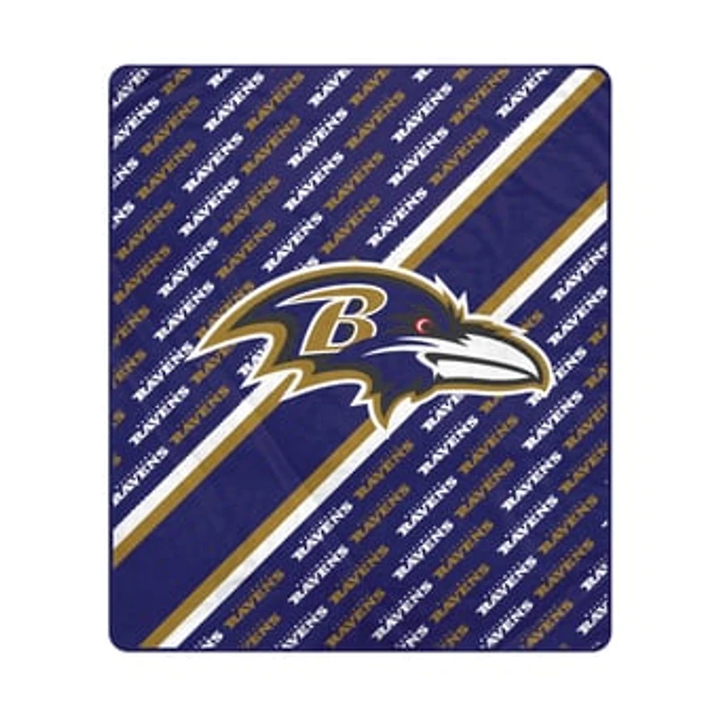 Pegasus Baltimore Ravens 60" x 70" Diagonal Lined Wordmark Ultra Soft Blanket
