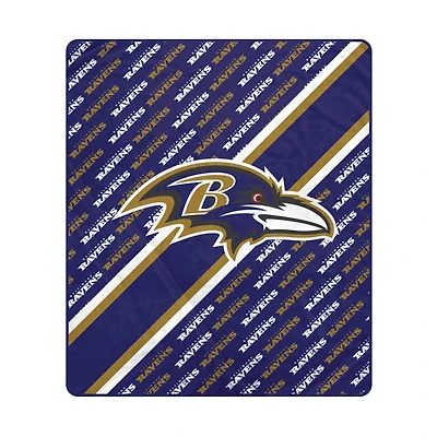 Pegasus Baltimore Ravens 60" x 70" Diagonal Lined Wordmark Ultra Soft Blanket