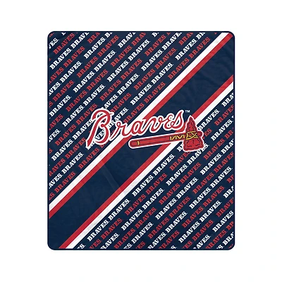 Pegasus Atlanta Braves 50" x 60" Diagonal Lined Wordmark Ultra Soft Blanket