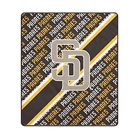 Pegasus San Diego Padres 60" x 70" Diagonal Lined Wordmark Ultra Soft Blanket