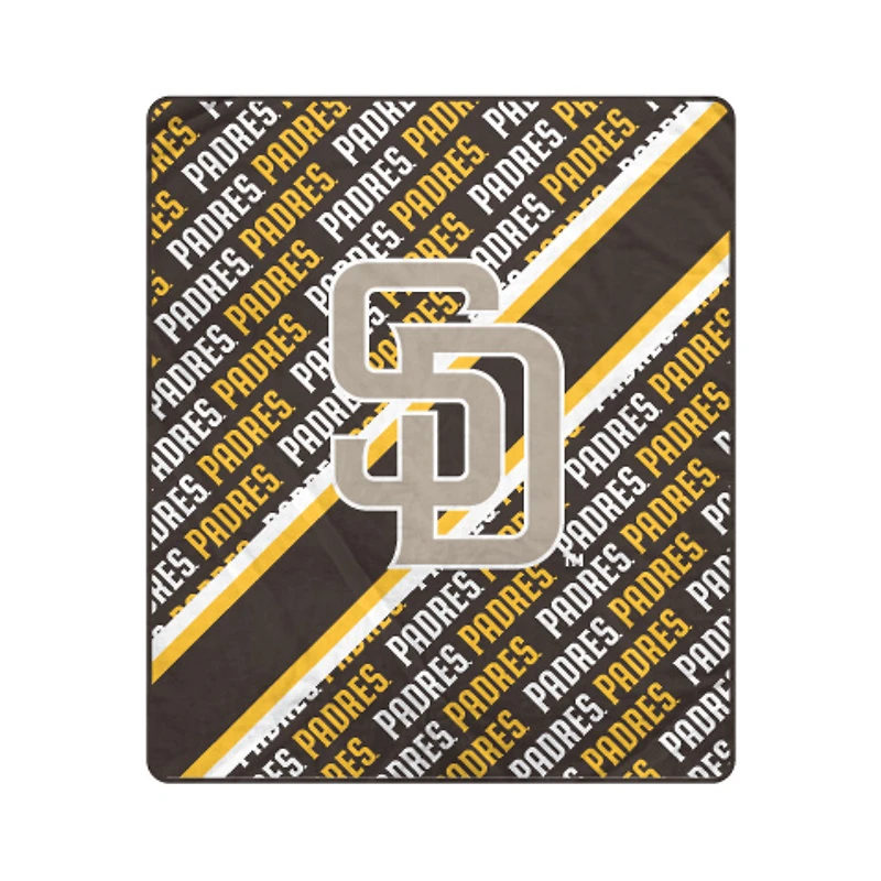 Pegasus San Diego Padres 50" x 60" Diagonal Lined Wordmark Ultra Soft Blanket