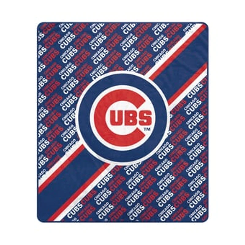 Pegasus Chicago Cubs 60" x 70" Diagonal Lined Wordmark Ultra Soft Blanket