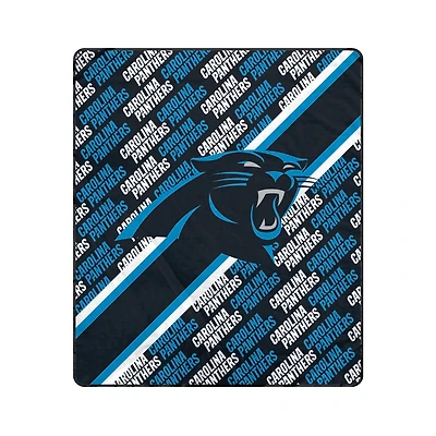 Pegasus Carolina Panthers 50" x 60" Diagonal Lined Wordmark Ultra Soft Blanket