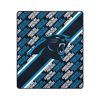 Pegasus Carolina Panthers 50" x 60" Diagonal Lined Wordmark Ultra Soft Blanket