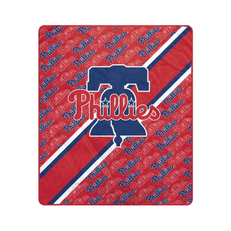 Pegasus Philadelphia Phillies 60" x 70" Diagonal Lined Wordmark Ultra Soft Blanket