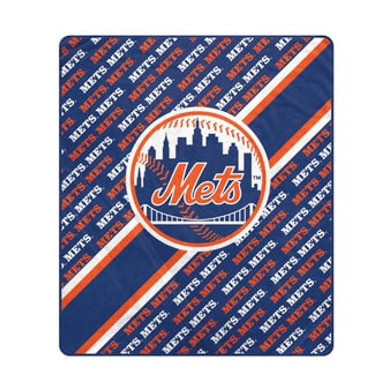 Pegasus New York Mets 60" x 70" Diagonal Lined Wordmark Ultra Soft Blanket