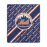 Pegasus New York Mets 60" x 70" Diagonal Lined Wordmark Ultra Soft Blanket