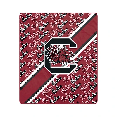 Pegasus South Carolina Gamecocks 50" x 60" Diagonal Lined Wordmark Ultra Soft Blanket